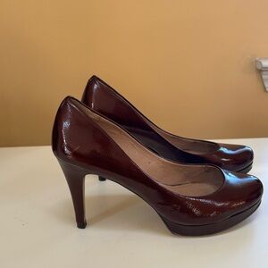 Vince Camito Burgundy Platform Stiletto Heels